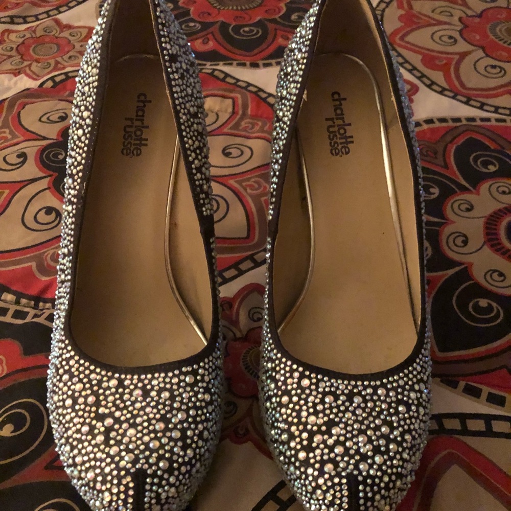 Crystal and Glam Super High Heels size 9